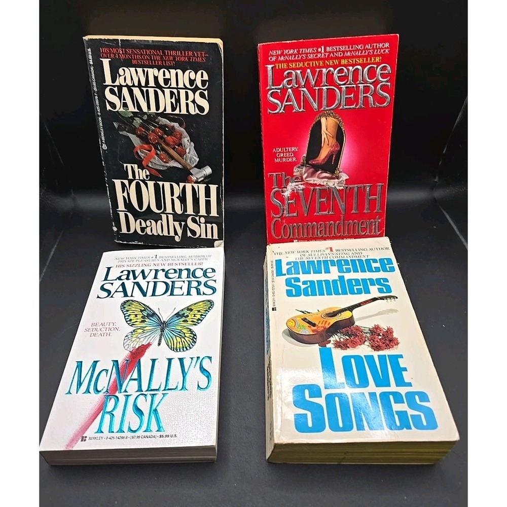 Lawrence Sanders Lot Of 4 Paperbacks Good Condition